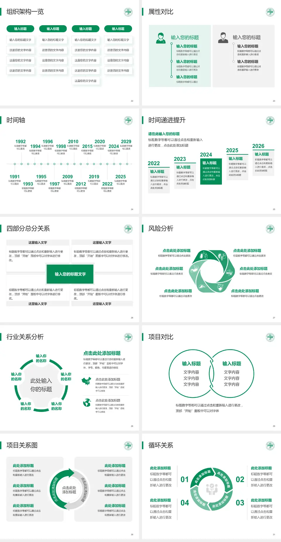 双城市人民医院医疗行业比赛专用PPT模板4:3格式幻灯片预览图4