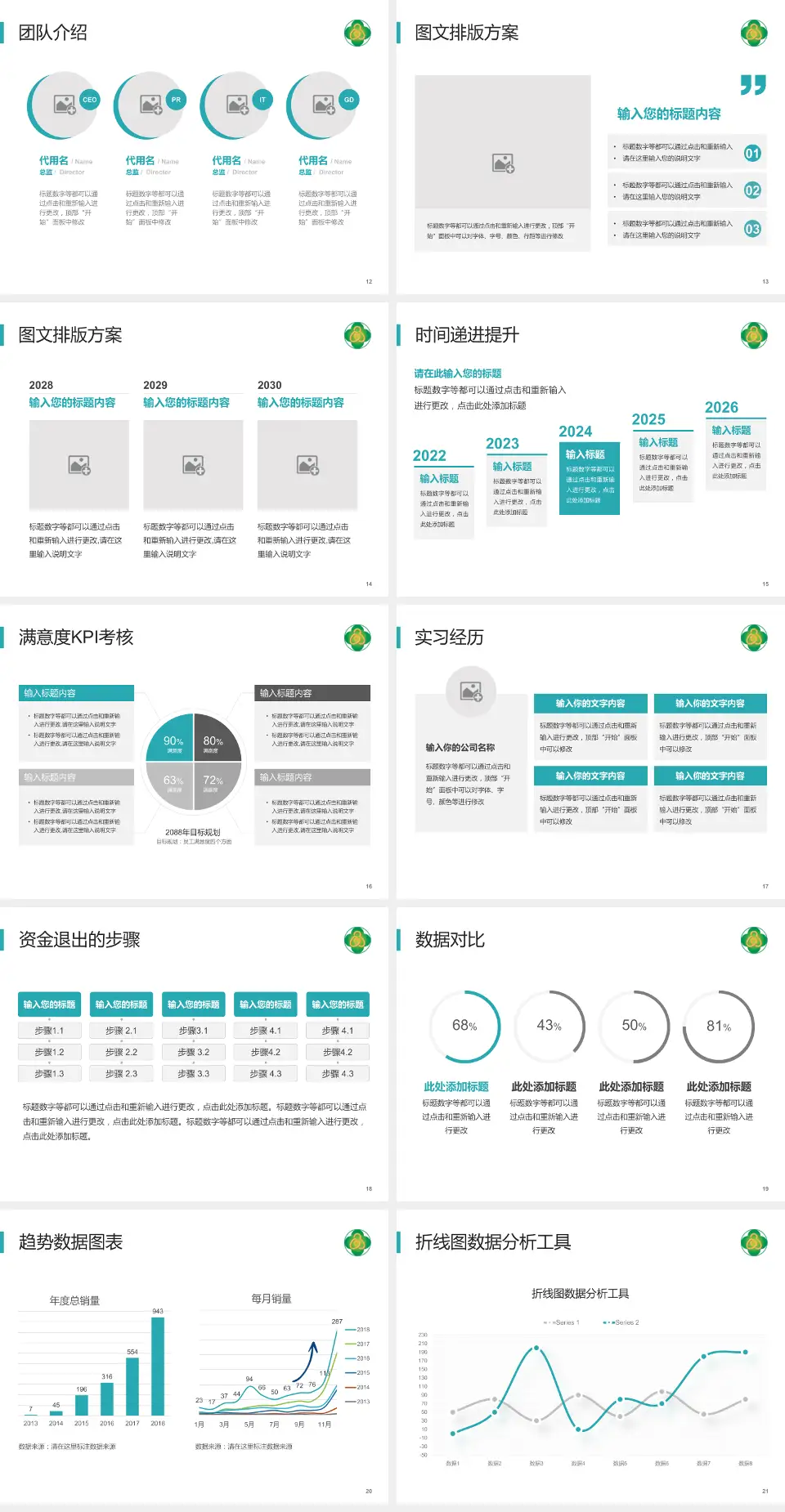七台河市人民医院培训与教育PPT模板4:3格式幻灯片预览图3
