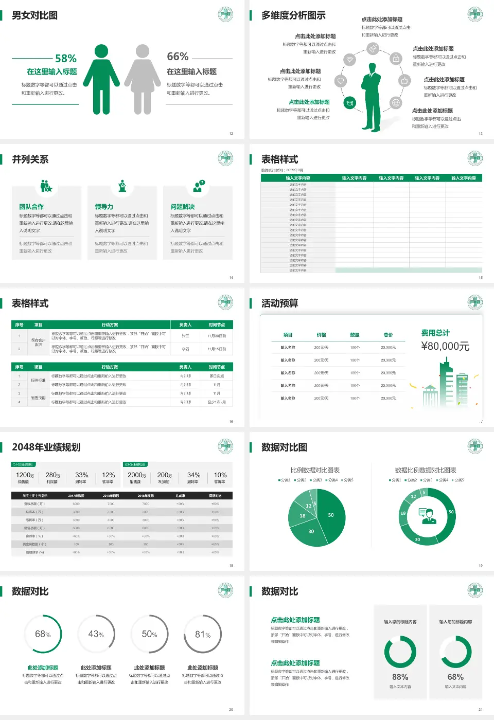 双城市人民医院财务与预算报告PPT模板16:9格式幻灯片预览图3