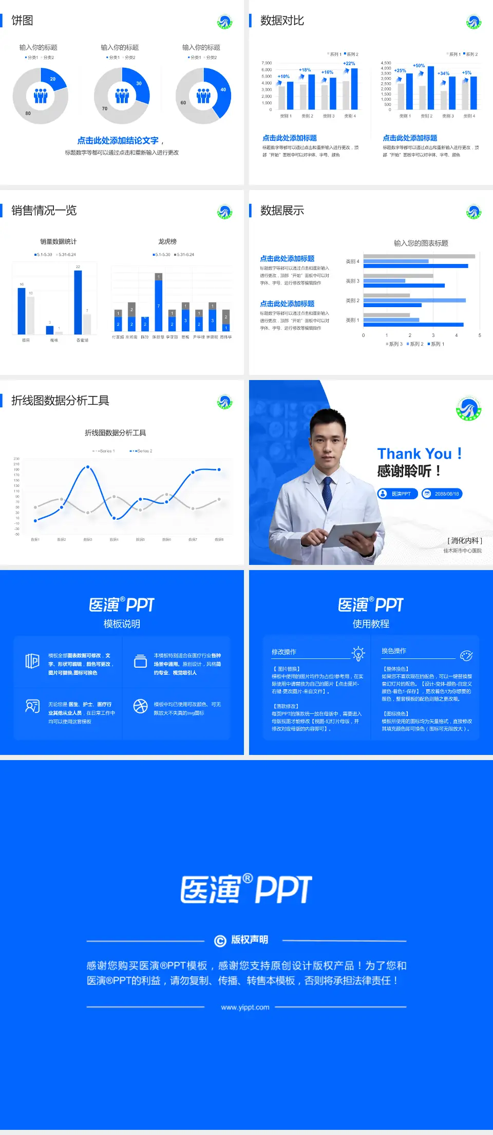 佳木斯市中心医院病例分享与讨论PPT模板4:3格式幻灯片预览图4