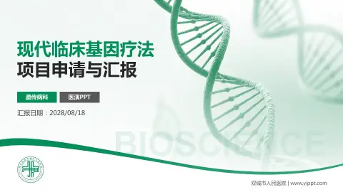 双城市人民医院项目申请与汇报PPT模板