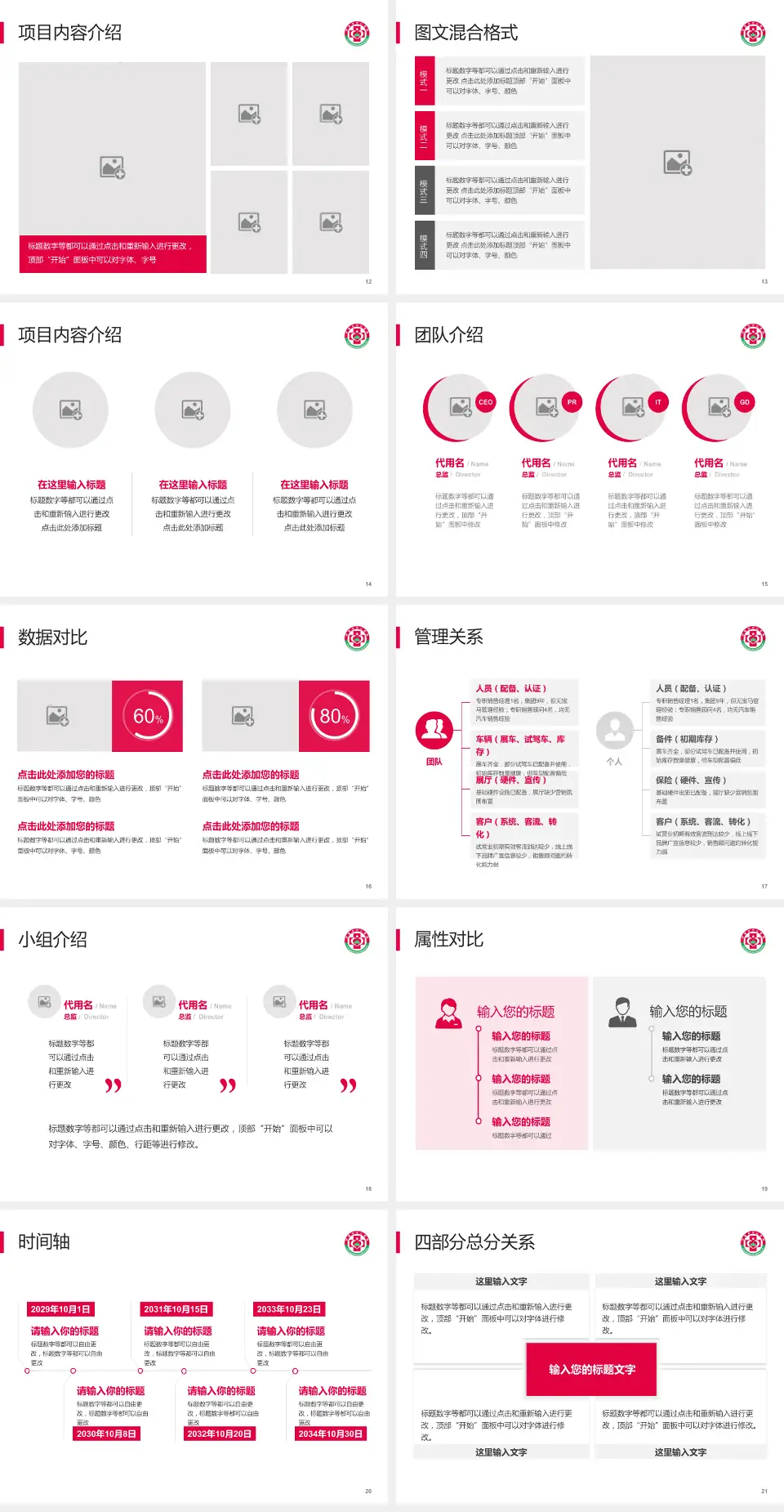 伊春市林业中心医院科室介绍与推广PPT模板4:3格式幻灯片预览图3