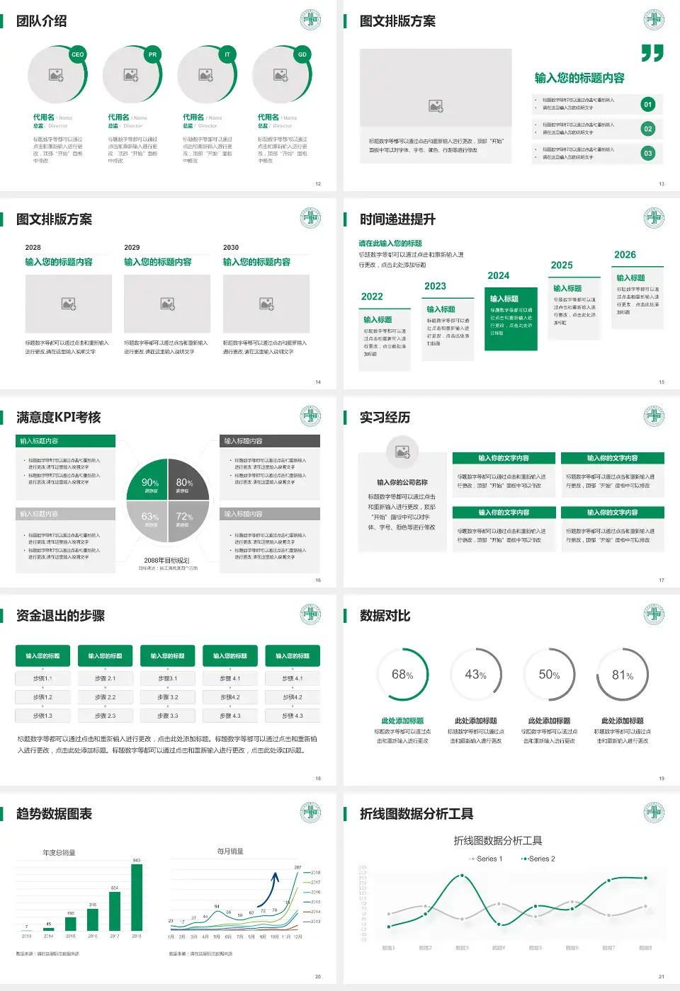 双城市人民医院培训与教育PPT模板16:9格式幻灯片预览图3