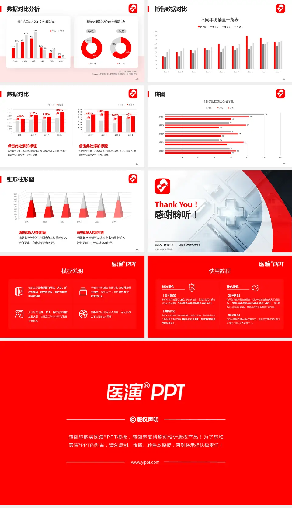 双鸭山市妇幼保健院医疗行业比赛专用PPT模板16:9格式幻灯片预览图7