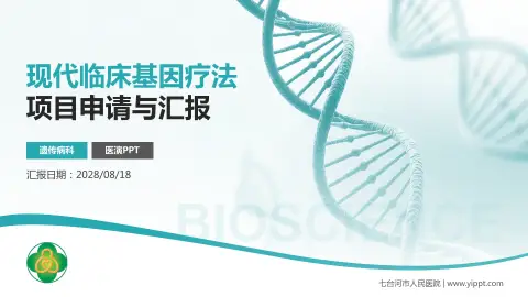 七台河市人民医院项目申请与汇报PPT模板