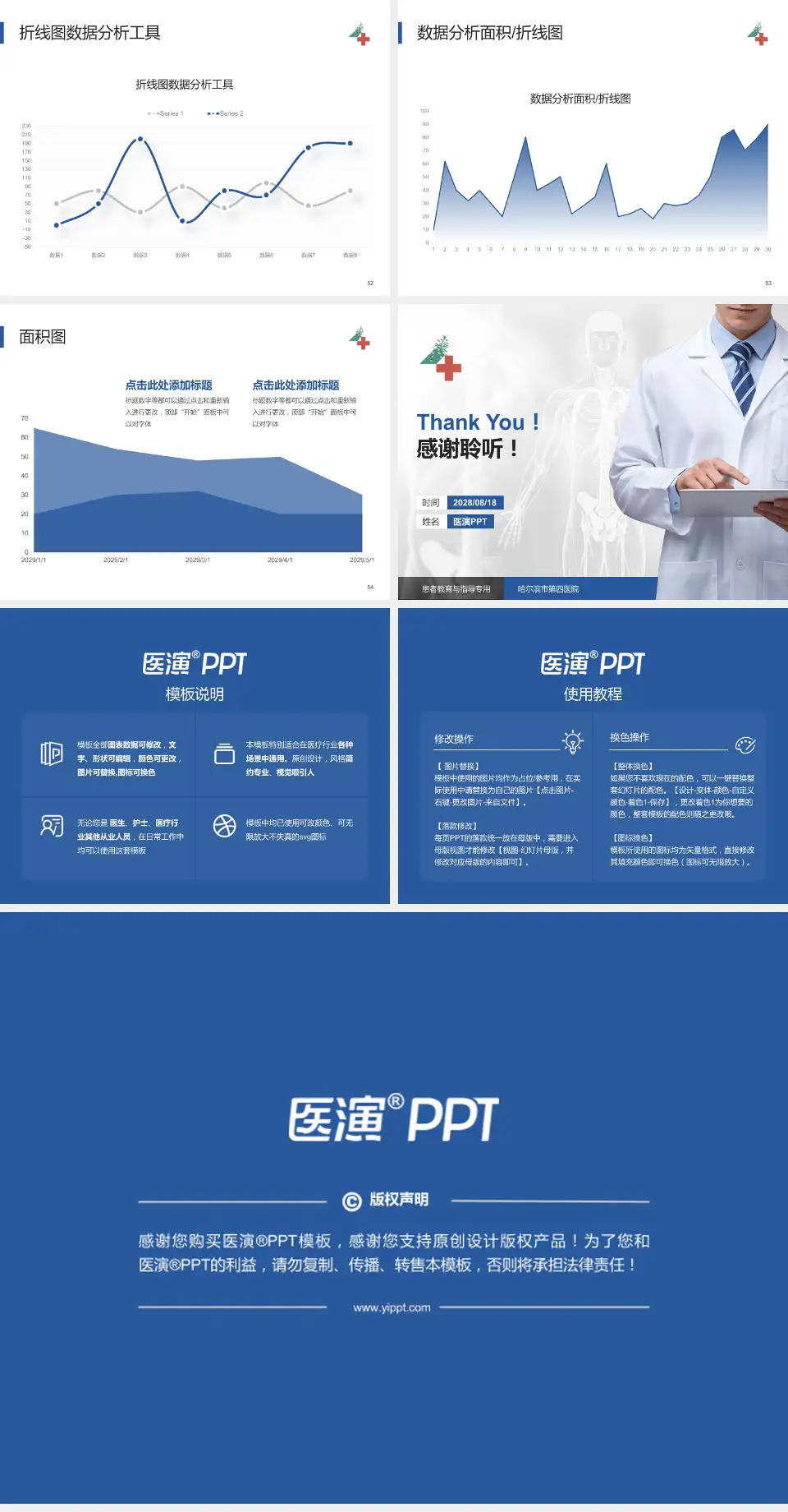 哈尔滨市第四医院患者教育与指导PPT模板4:3格式幻灯片预览图7