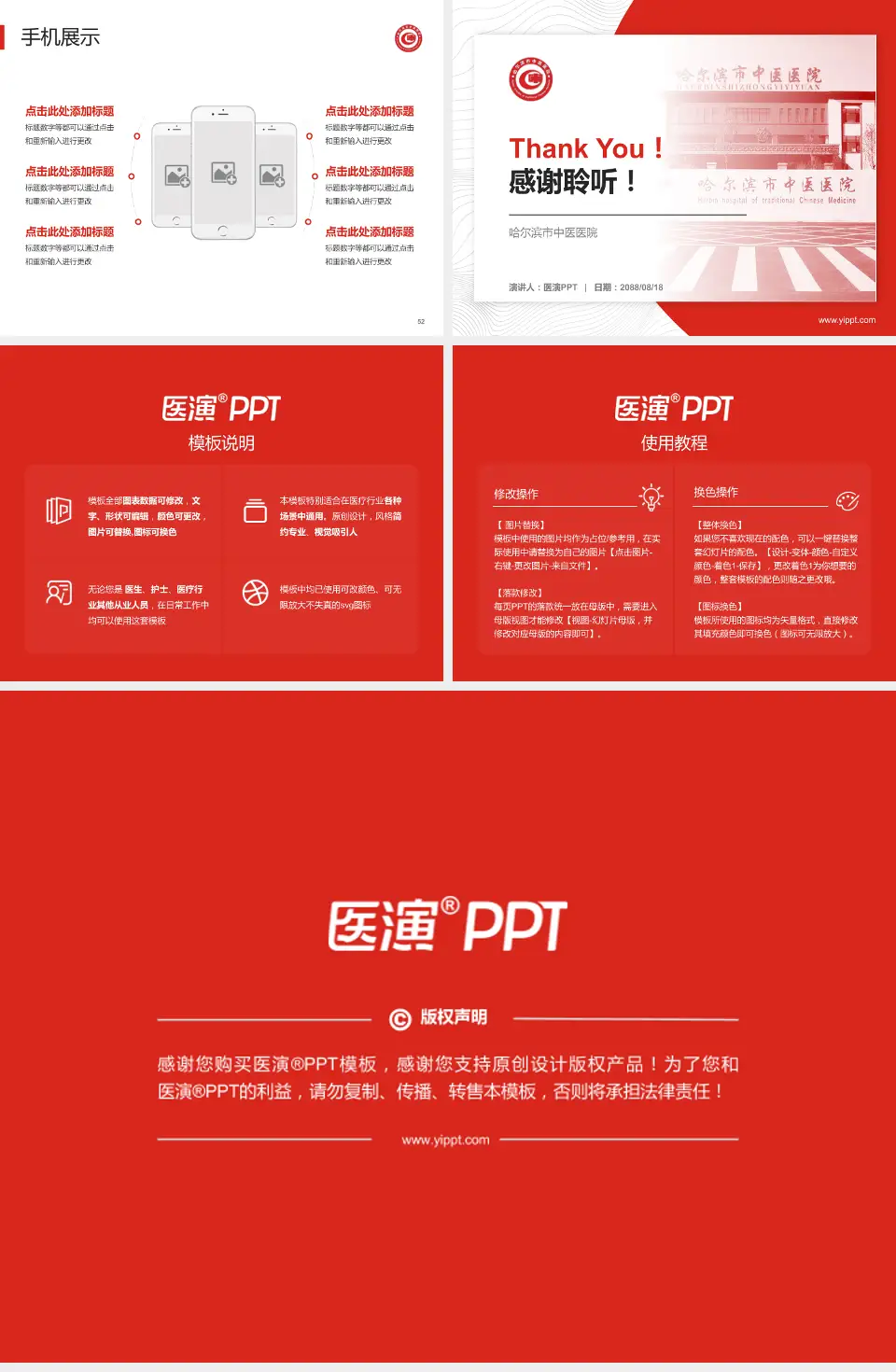 哈尔滨市中医医院医院管理报告PPT模板4:3格式幻灯片预览图7