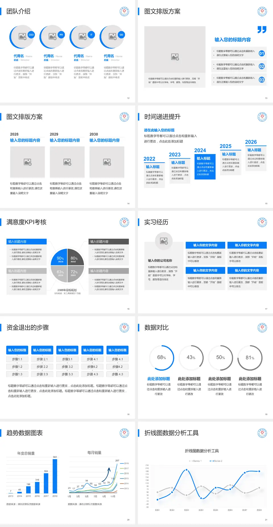七煤集团总医院培训与教育PPT模板4:3格式幻灯片预览图3