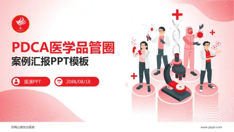 双鸭山煤炭总医院品管圈PDCA演示专用PPT模板