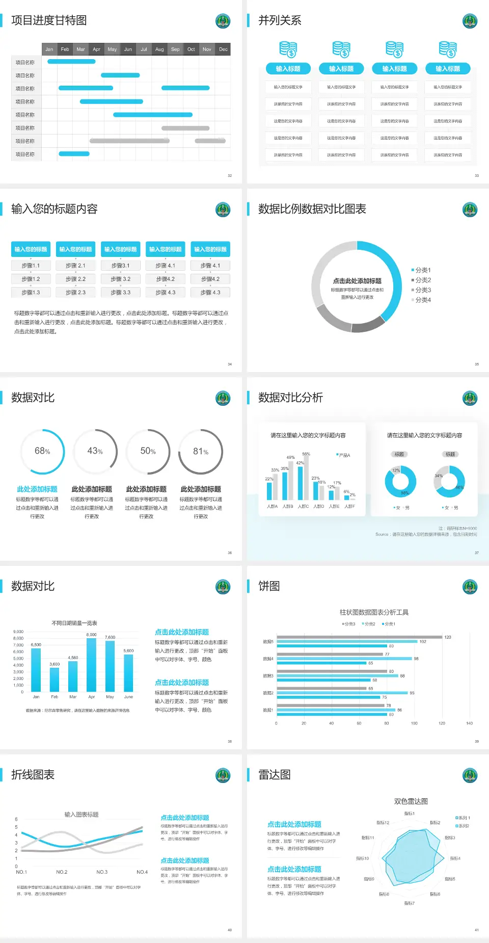 中国人民解放军第二一一医院项目申请与汇报PPT模板4:3格式幻灯片预览图5