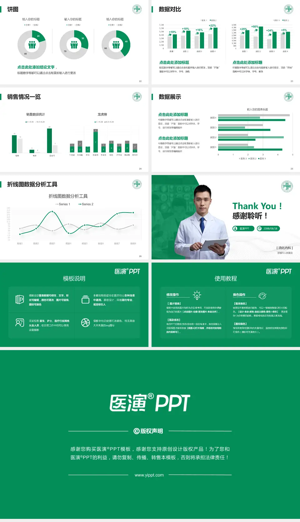 双城市人民医院病例分享与讨论PPT模板16:9格式幻灯片预览图4