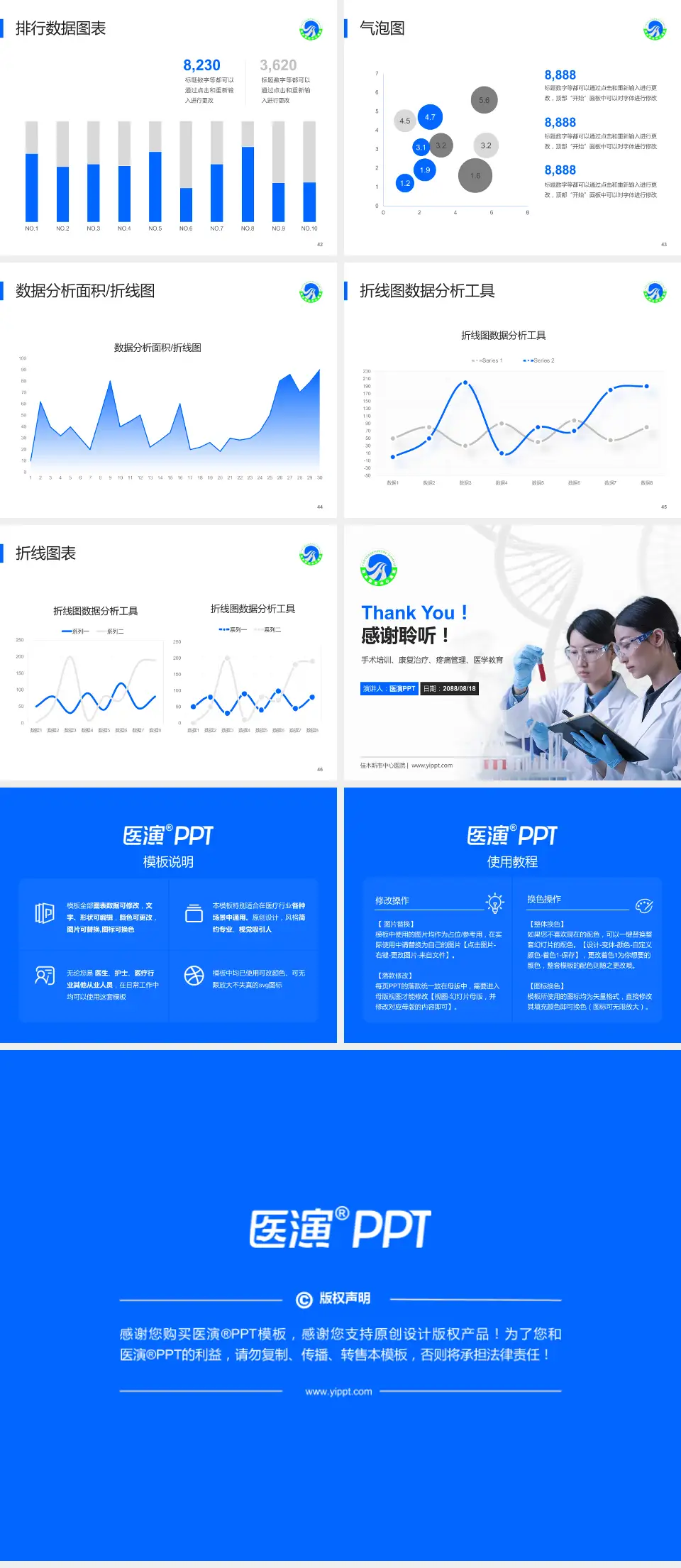 佳木斯市中心医院科研成果展示PPT模板4:3格式幻灯片预览图6