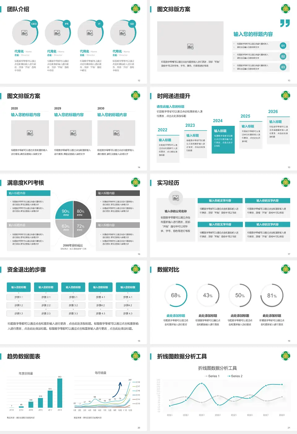 七台河市人民医院培训与教育PPT模板16:9格式幻灯片预览图3