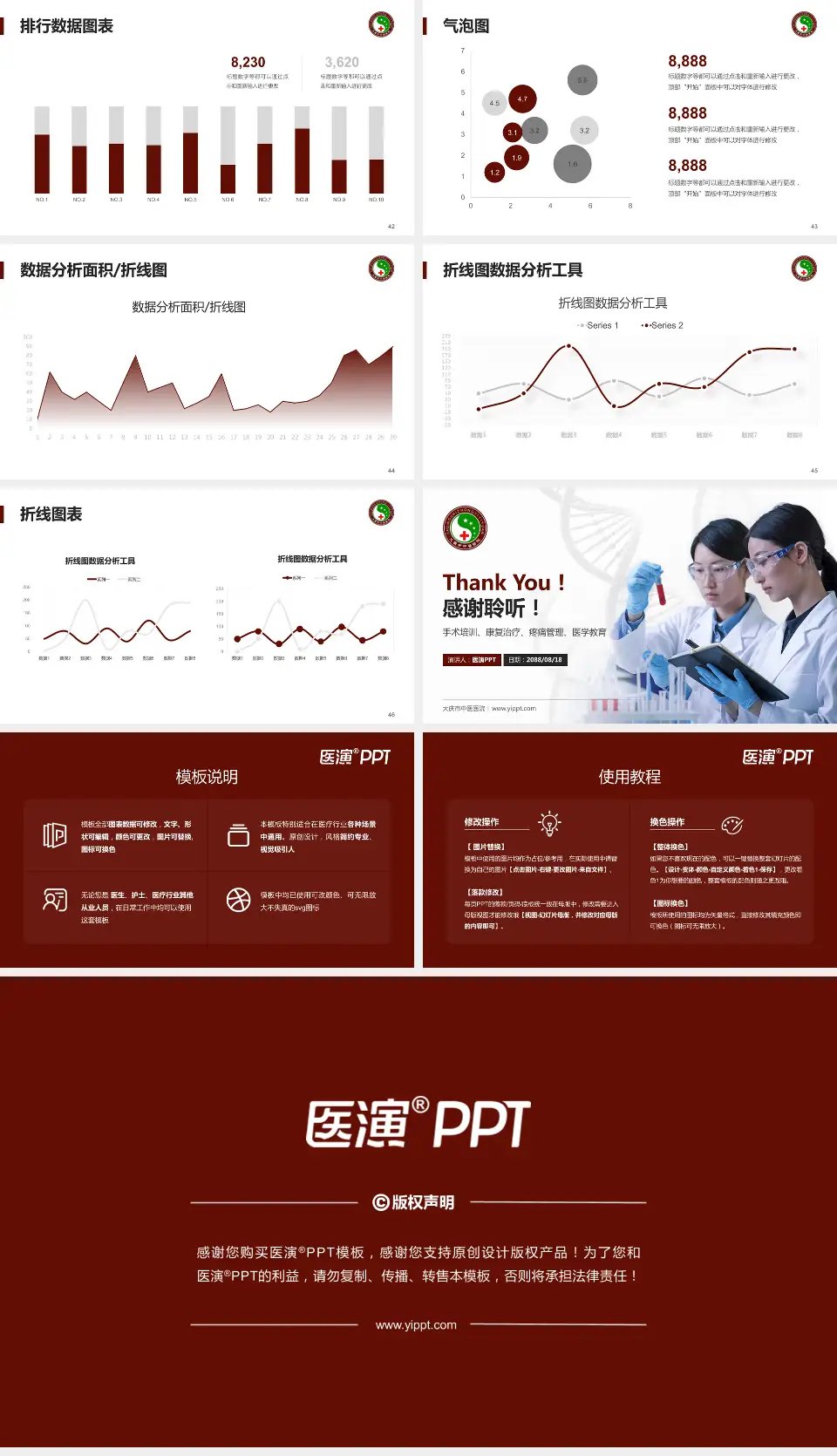 大庆市中医医院科研成果展示PPT模板16:9格式幻灯片预览图6