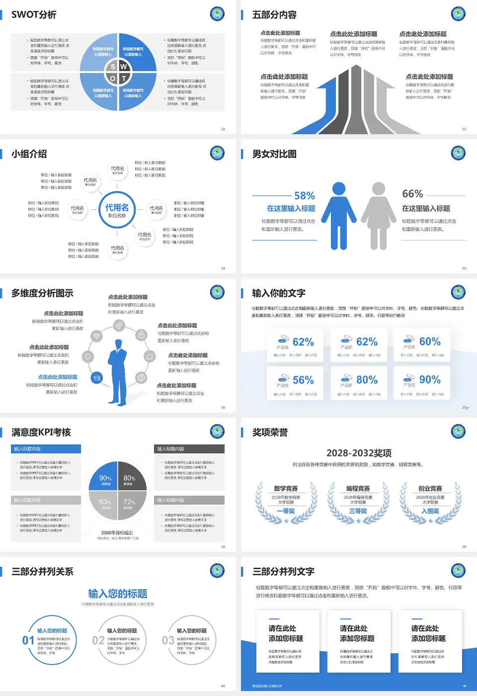 哈尔滨医科大学附属第四医院医疗行业比赛专用PPT模板16:9格式幻灯片预览图5
