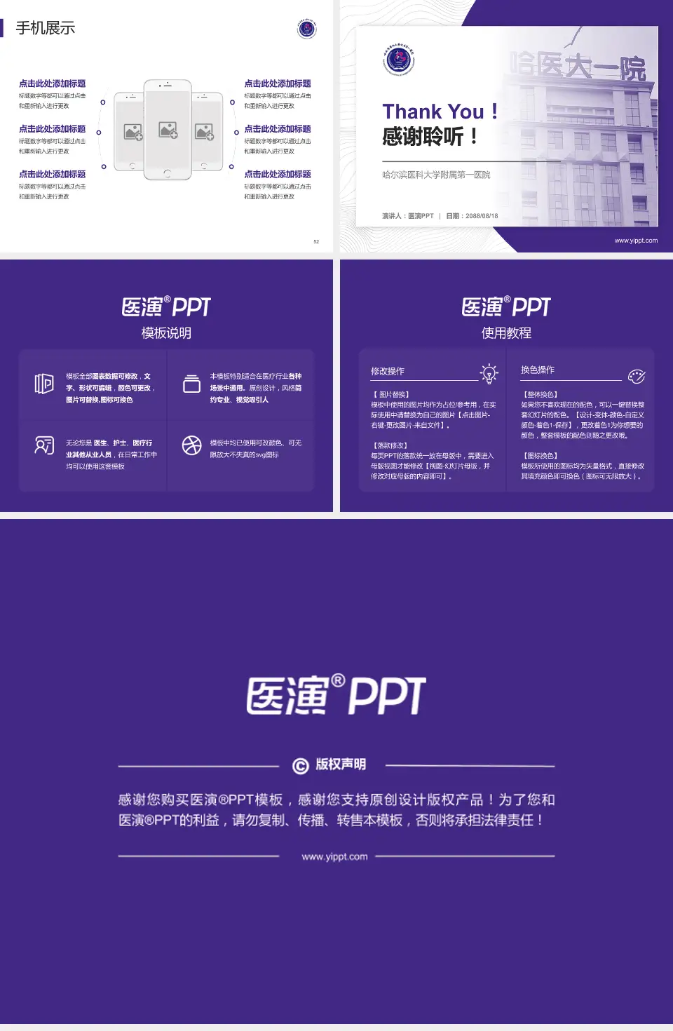 哈尔滨医科大学附属第一医院医院管理报告PPT模板4:3格式幻灯片预览图7