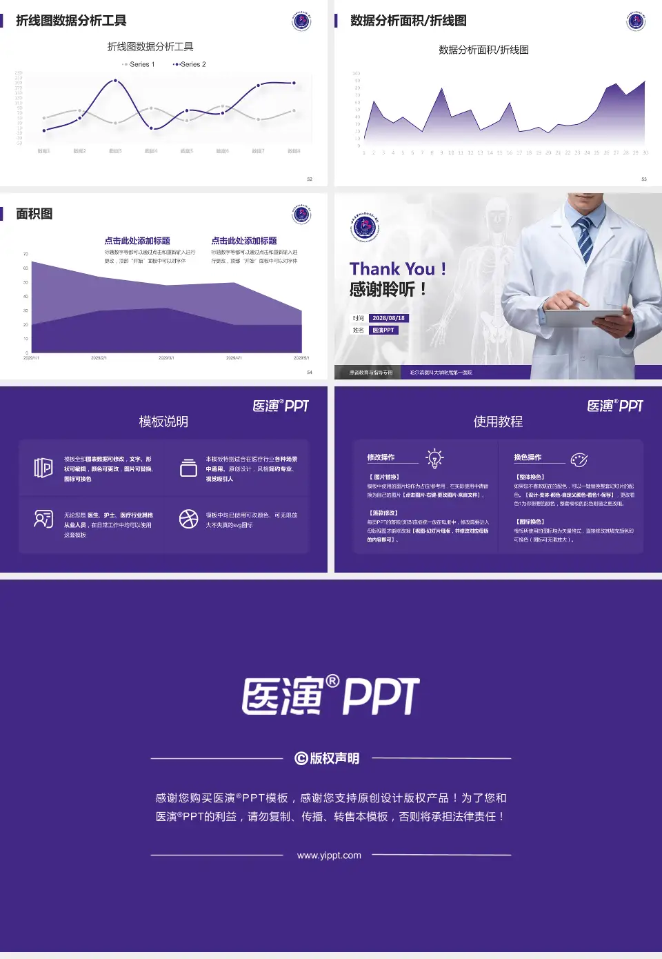 哈尔滨医科大学附属第一医院患者教育与指导PPT模板16:9格式幻灯片预览图7