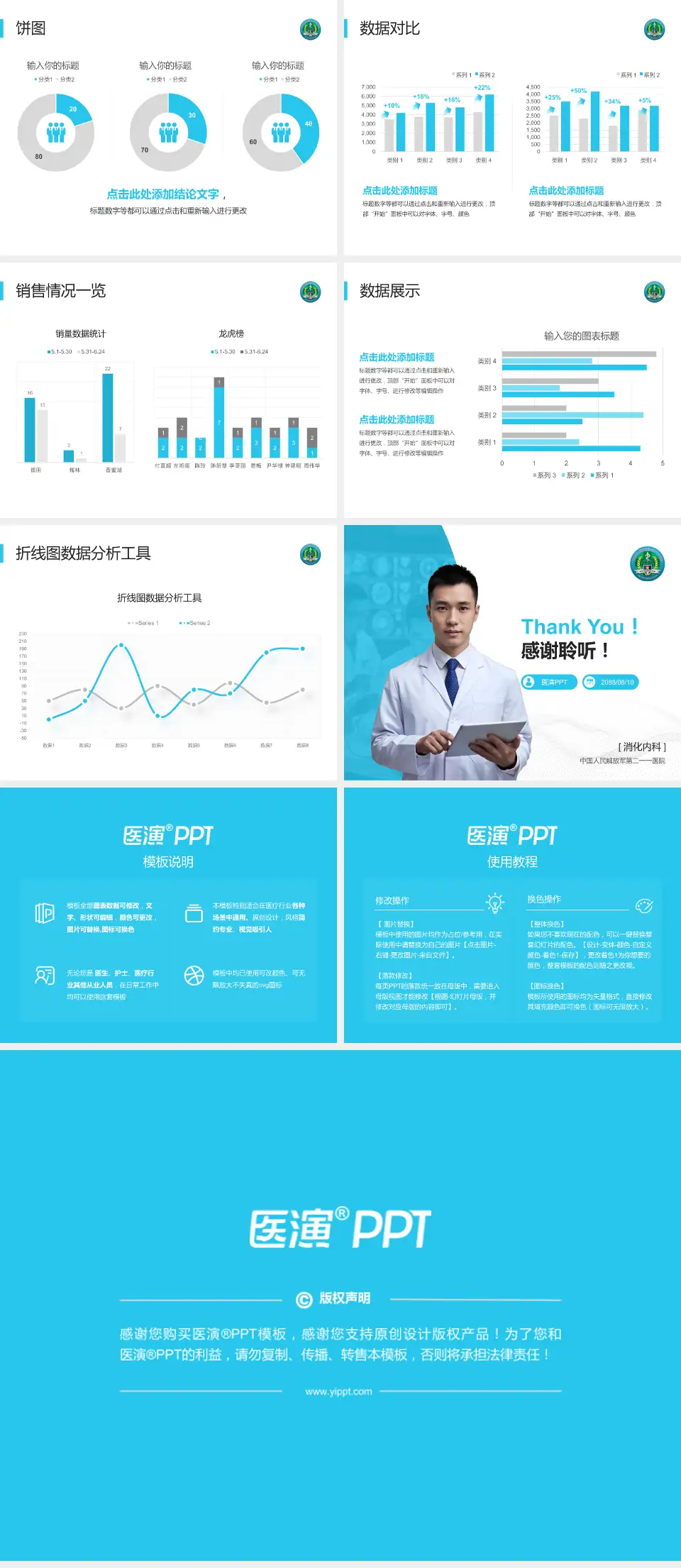 中国人民解放军第二一一医院病例分享与讨论PPT模板4:3格式幻灯片预览图4