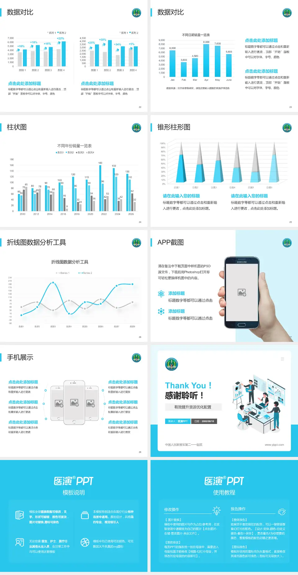 中国人民解放军第二一一医院财务与预算报告PPT模板4:3格式幻灯片预览图4