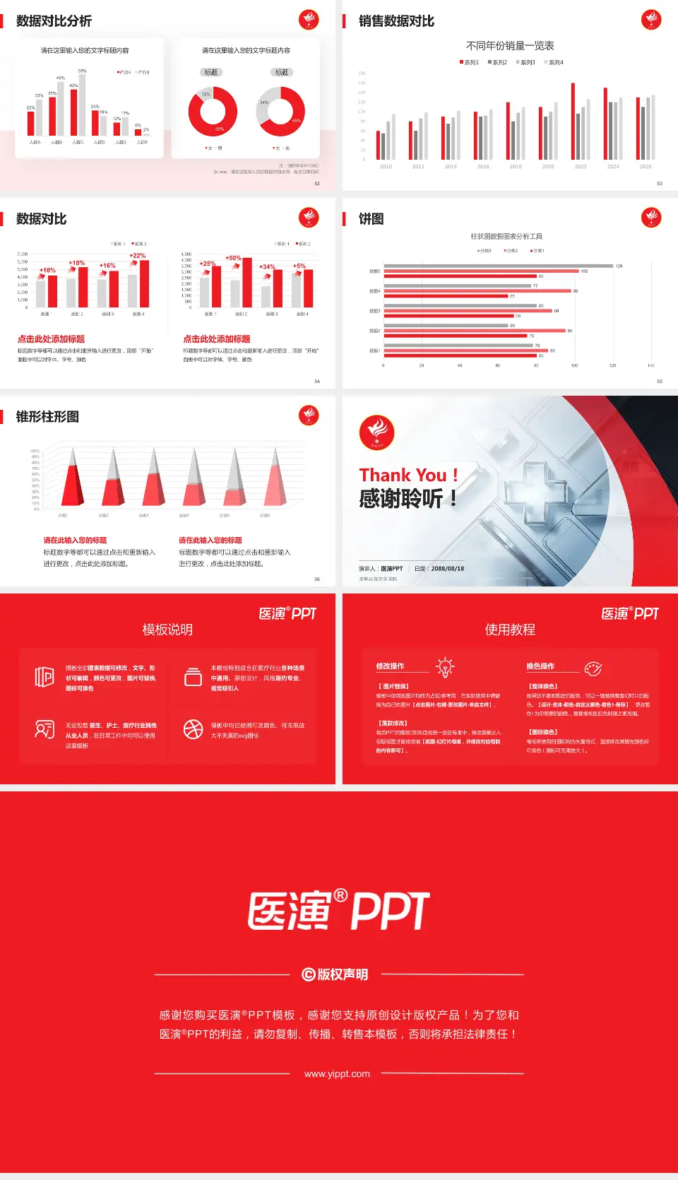 双鸭山煤炭总医院医疗行业比赛专用PPT模板16:9格式幻灯片预览图7