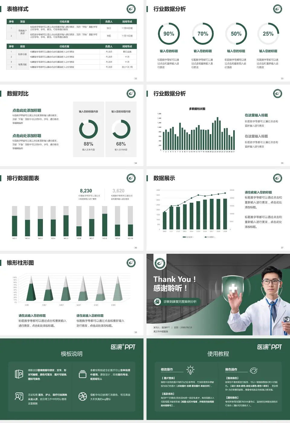 武汉市中医医院医疗知识普及PPT模板16:9格式幻灯片预览图5
