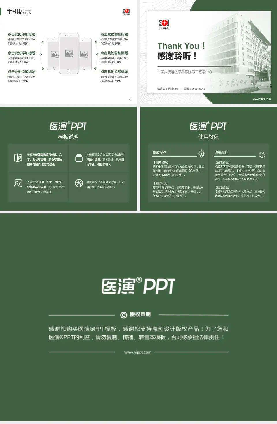 中国人民解放军总医院第三医学中心医院管理报告PPT模板4:3格式幻灯片预览图7