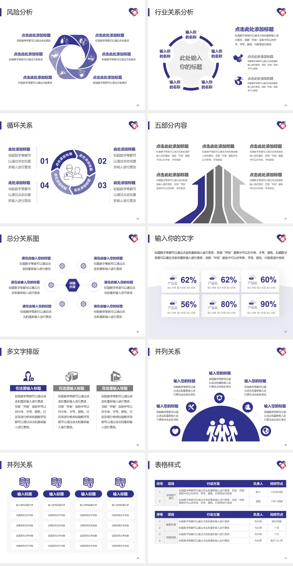 天津市南开区王顶堤医院科室介绍与推广PPT模板4:3格式幻灯片预览图4