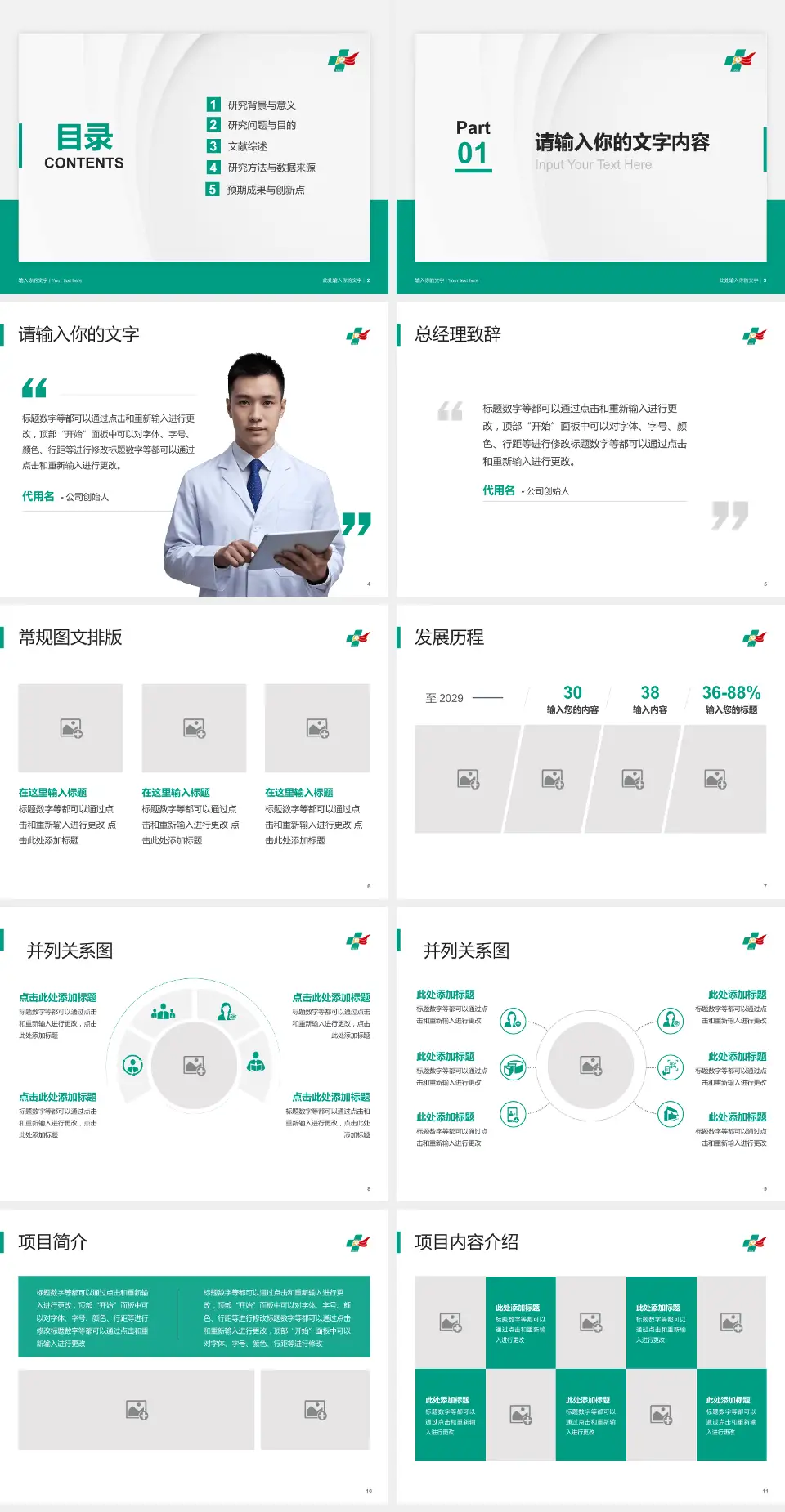 唐县人民医院医院管理报告PPT模板4:3格式幻灯片预览图2