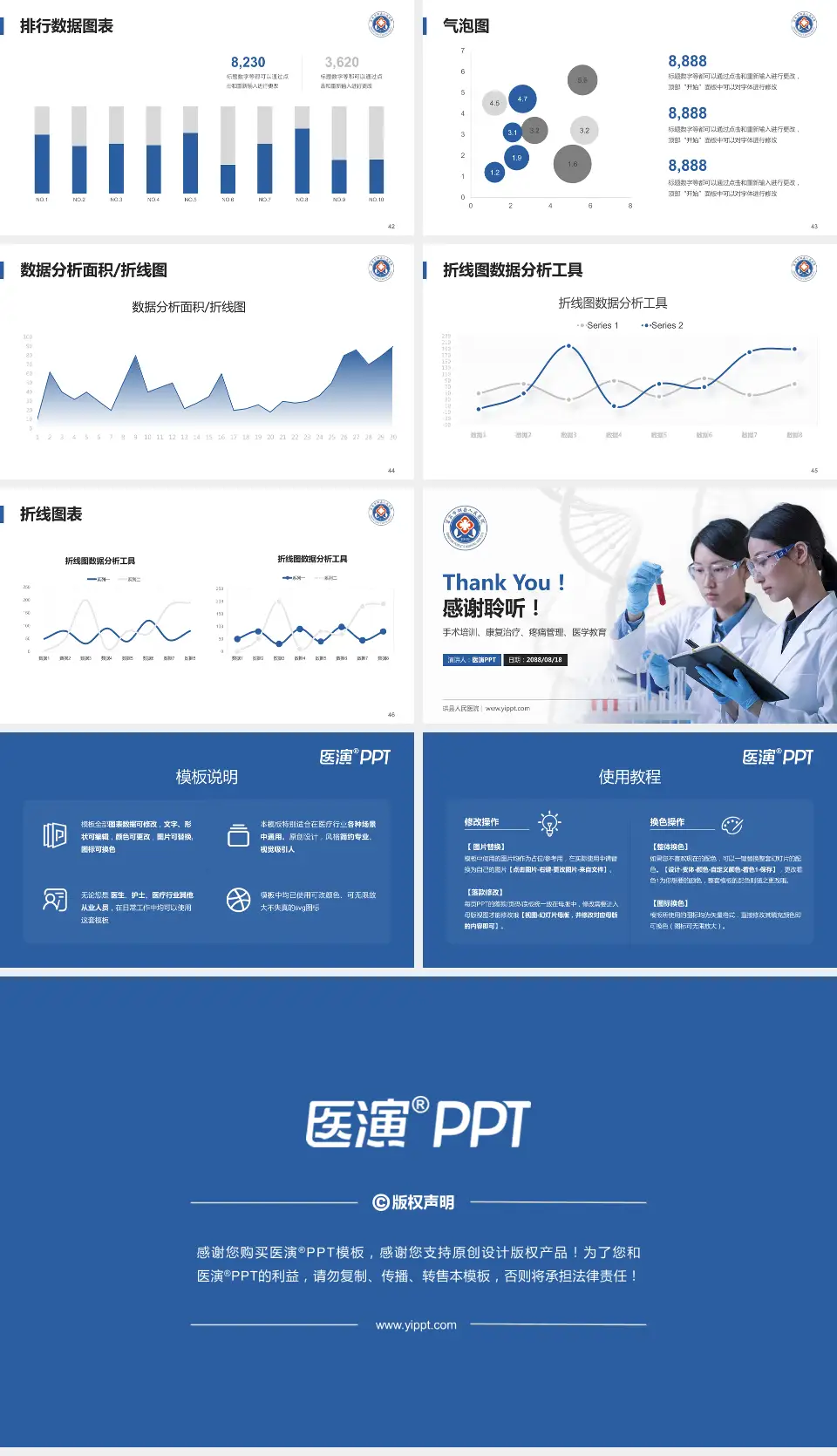 珙县人民医院科研成果展示PPT模板16:9格式幻灯片预览图6