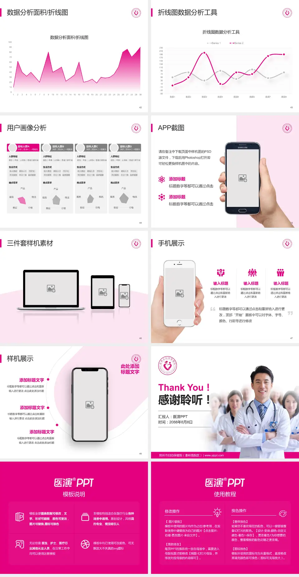 郑州市妇幼保健院（秦岭路院区）科室介绍与推广PPT模板4:3格式幻灯片预览图6