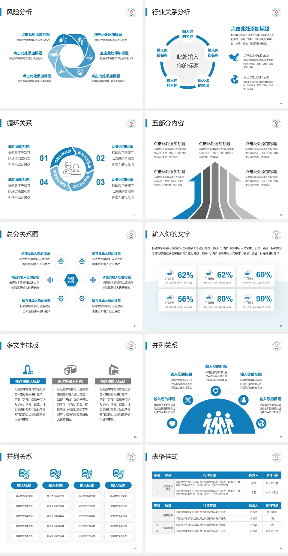 德昌县人民医院科室介绍与推广PPT模板4:3格式幻灯片预览图4