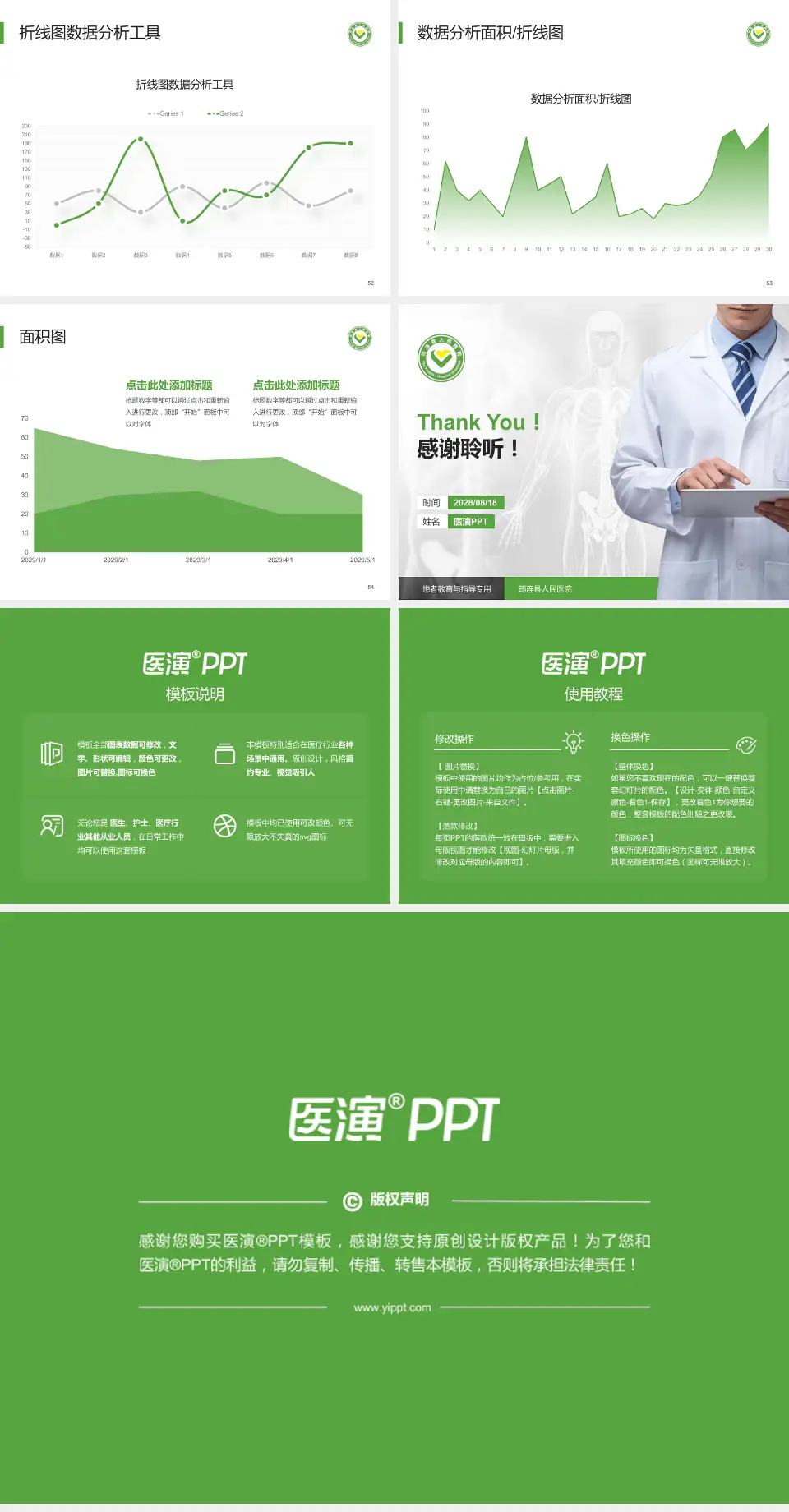 筠连县人民医院患者教育与指导PPT模板4:3格式幻灯片预览图7