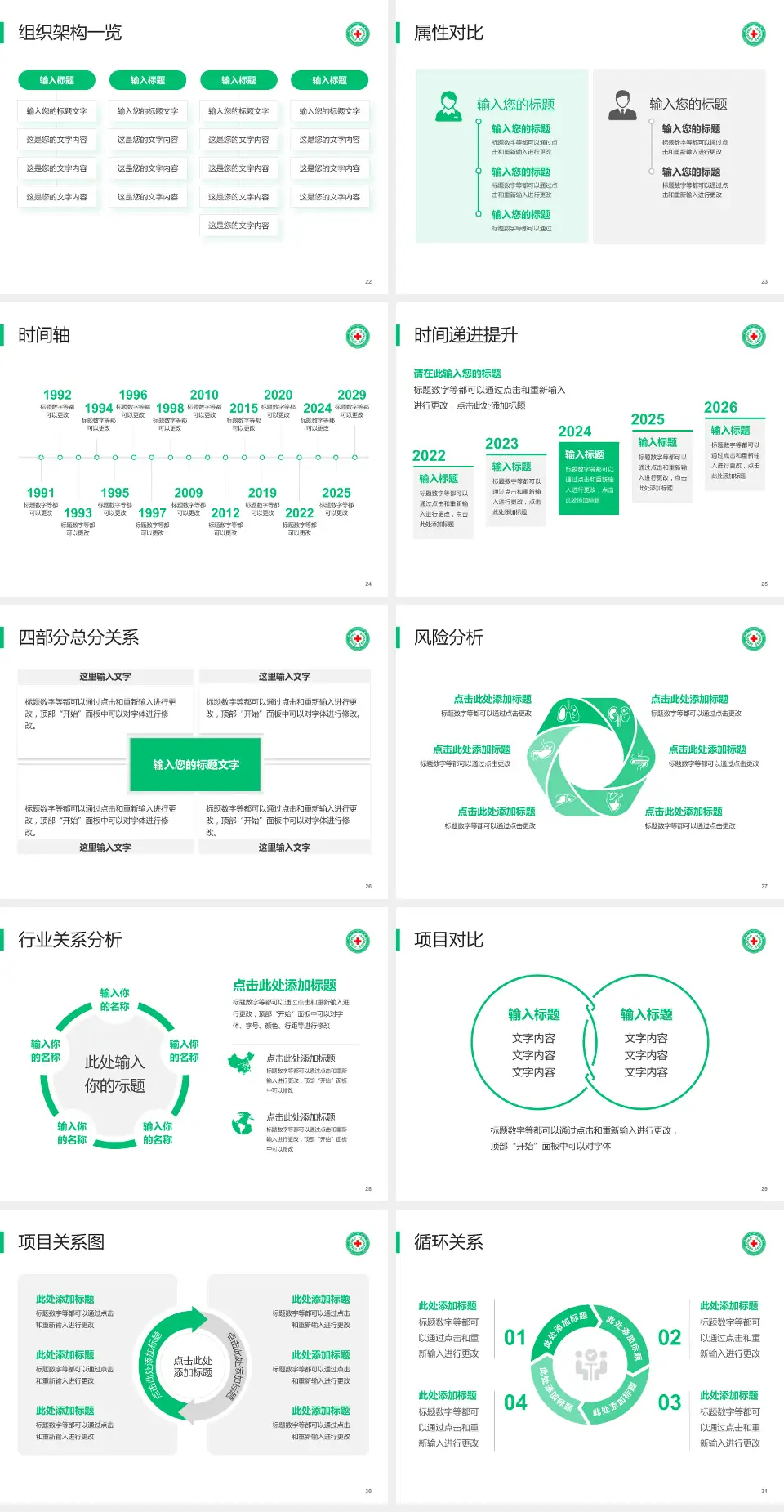 新乡市中心医院东院区医疗行业比赛专用PPT模板4:3格式幻灯片预览图4