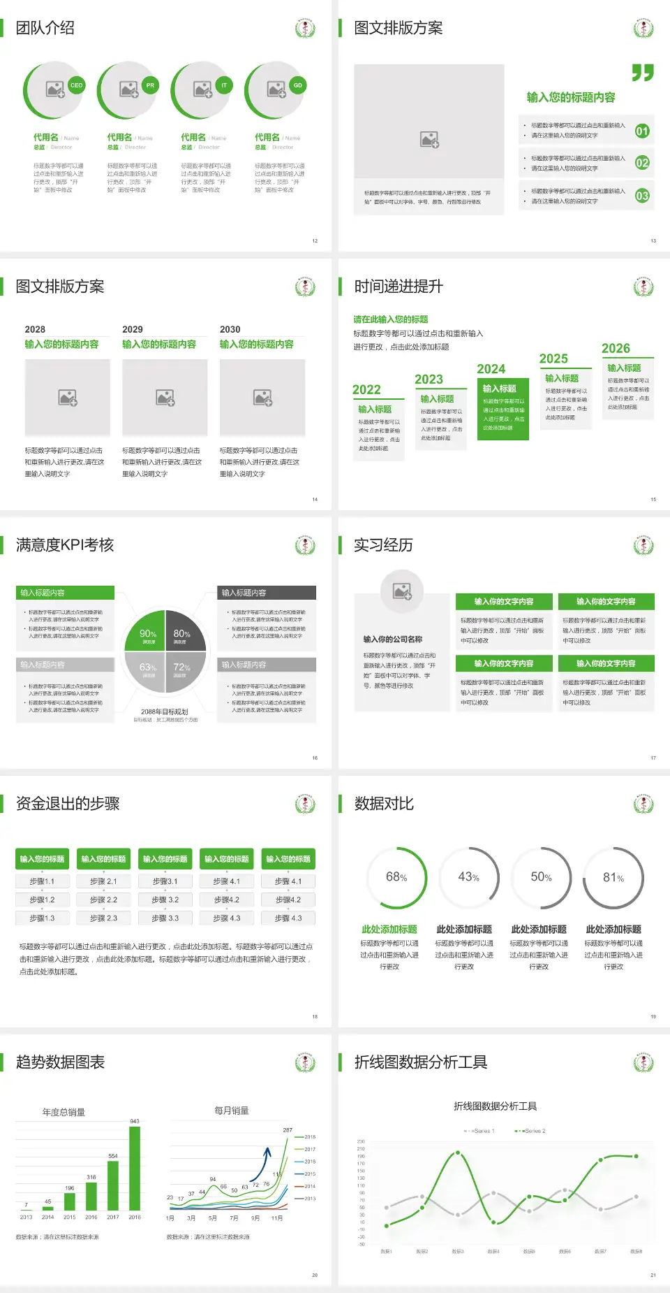 桐乡市中医医院培训与教育PPT模板4:3格式幻灯片预览图3