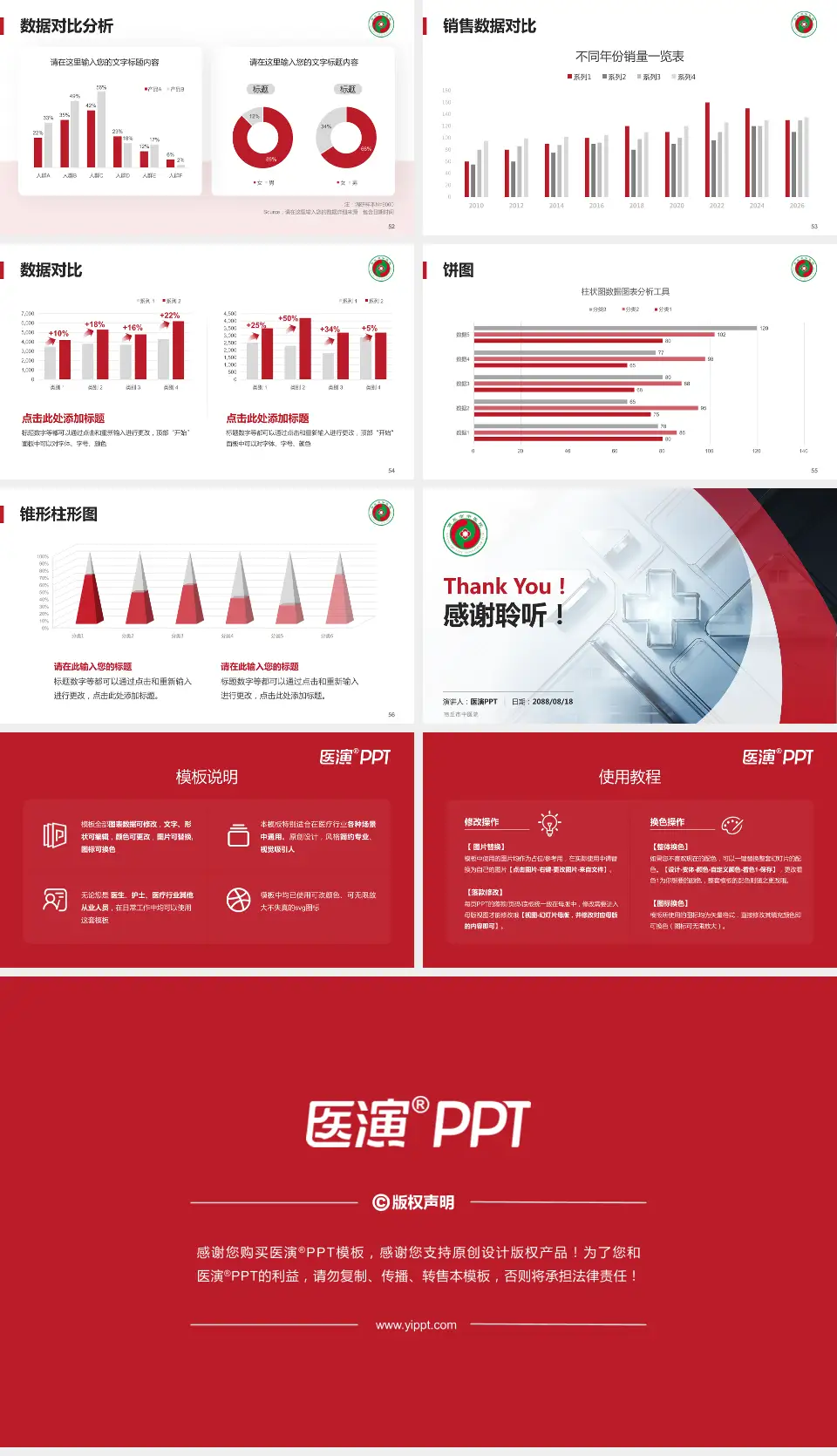 商丘市中医院医疗行业比赛专用PPT模板16:9格式幻灯片预览图7