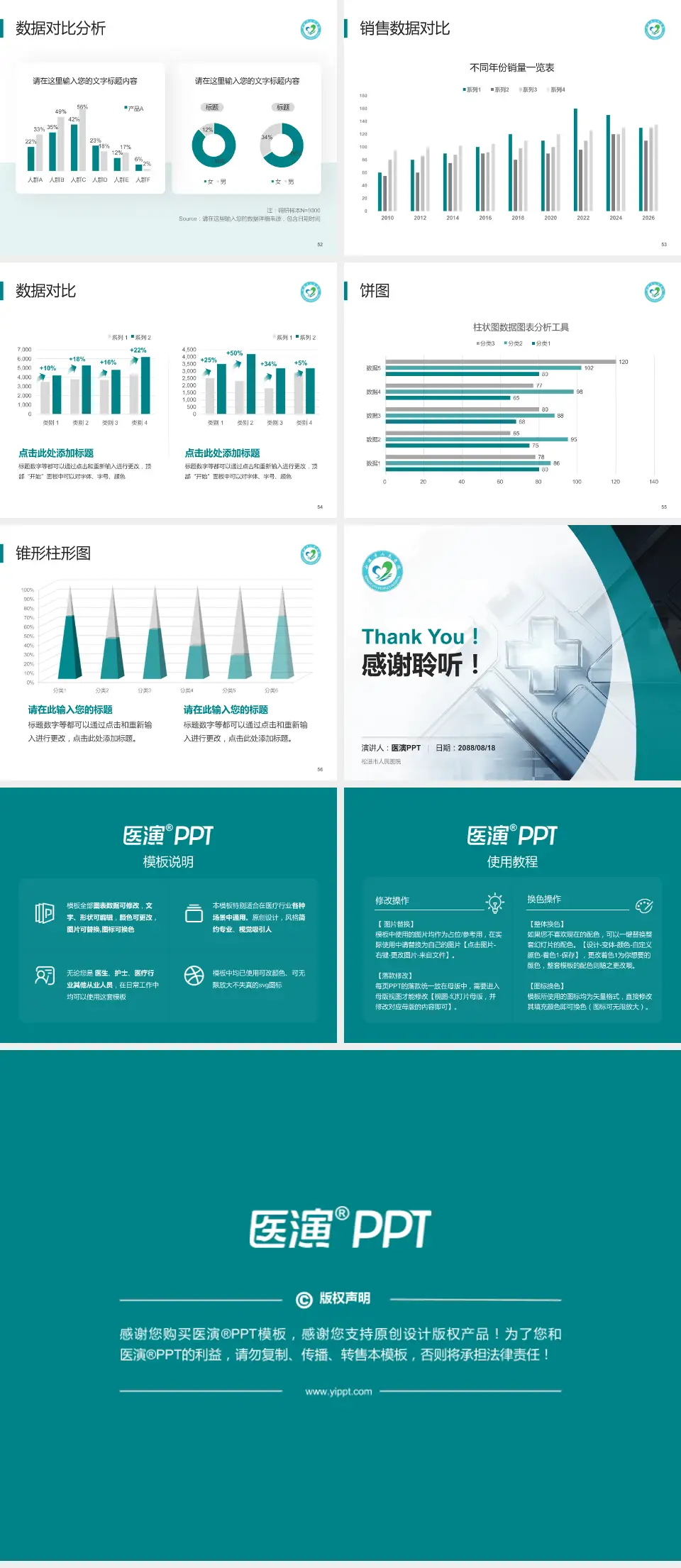 松滋市人民医院医疗行业比赛专用PPT模板4:3格式幻灯片预览图7