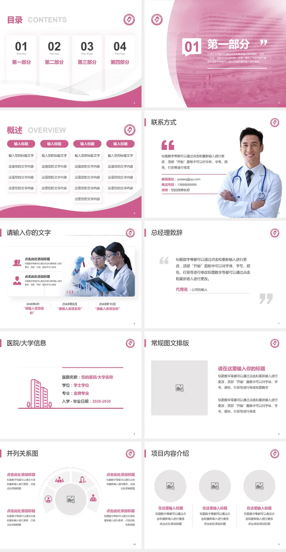 宜昌市妇幼保健院会议与研讨会PPT模板4:3格式幻灯片预览图2