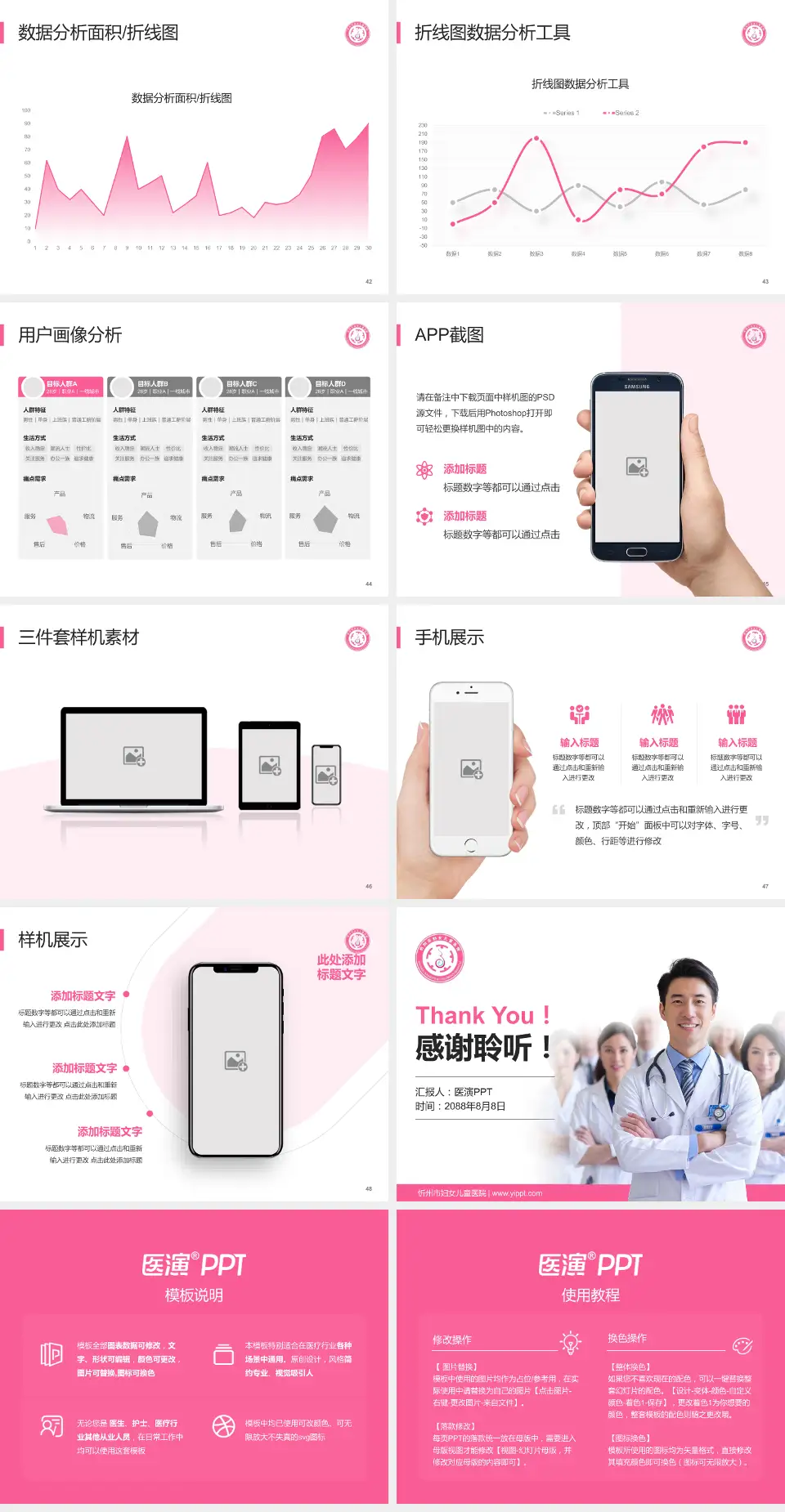 忻州市妇女儿童医院科室介绍与推广PPT模板4:3格式幻灯片预览图6