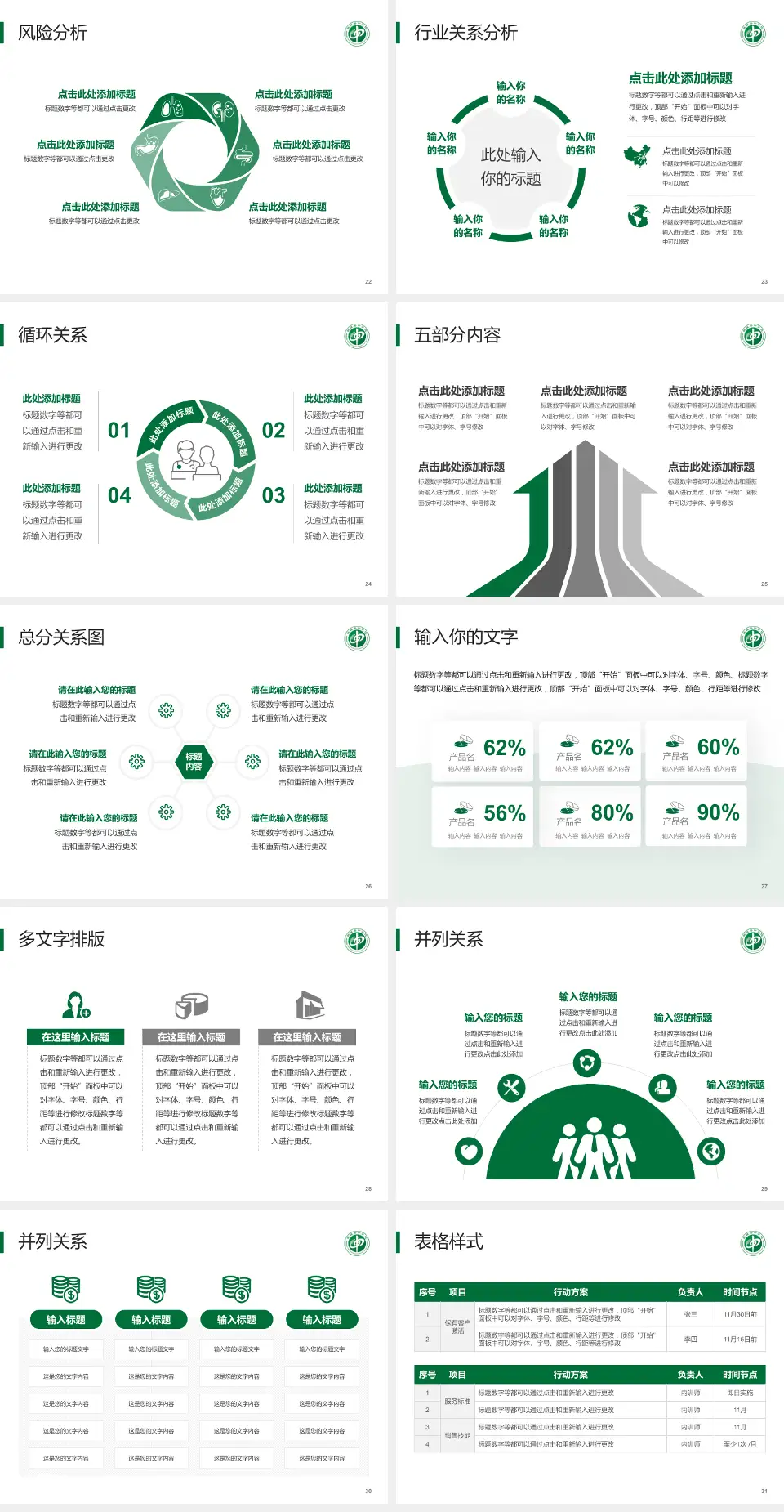 郸城县中医院科室介绍与推广PPT模板4:3格式幻灯片预览图4