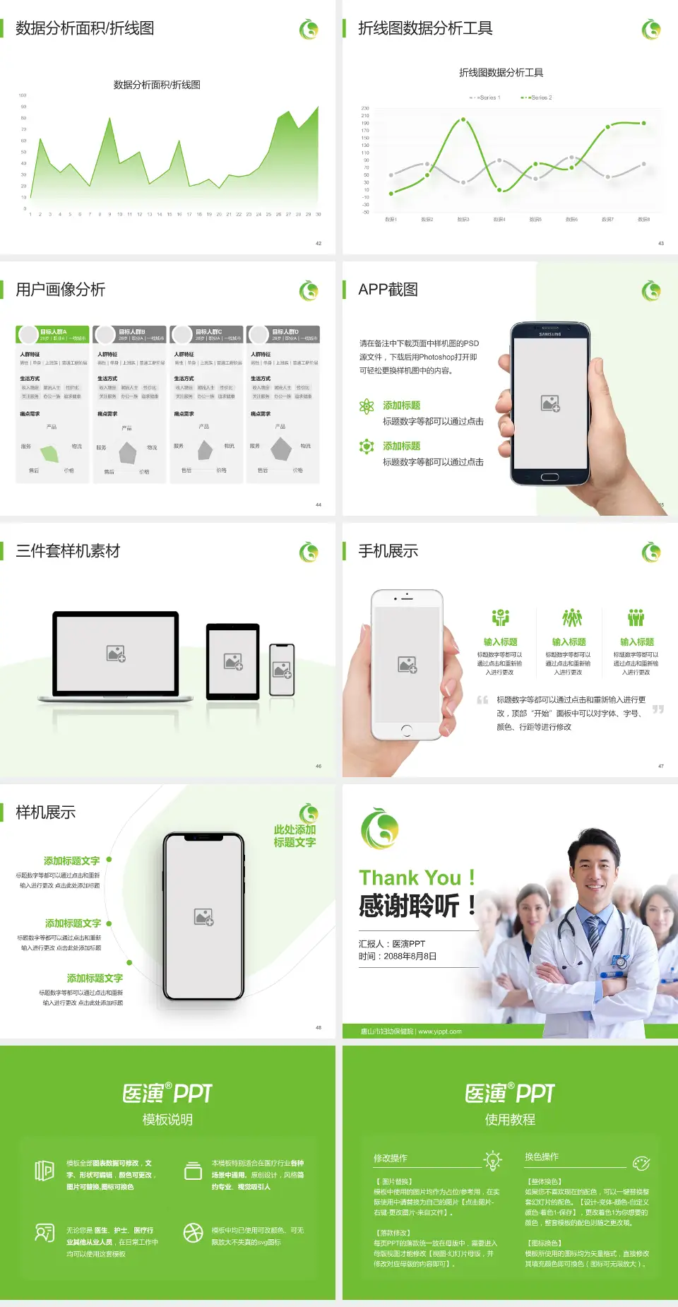 唐山市妇幼保健院科室介绍与推广PPT模板4:3格式幻灯片预览图6