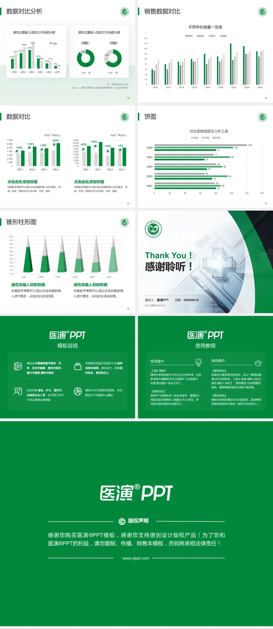 乐山市精神卫生中心医疗行业比赛专用PPT模板4:3格式幻灯片预览图7