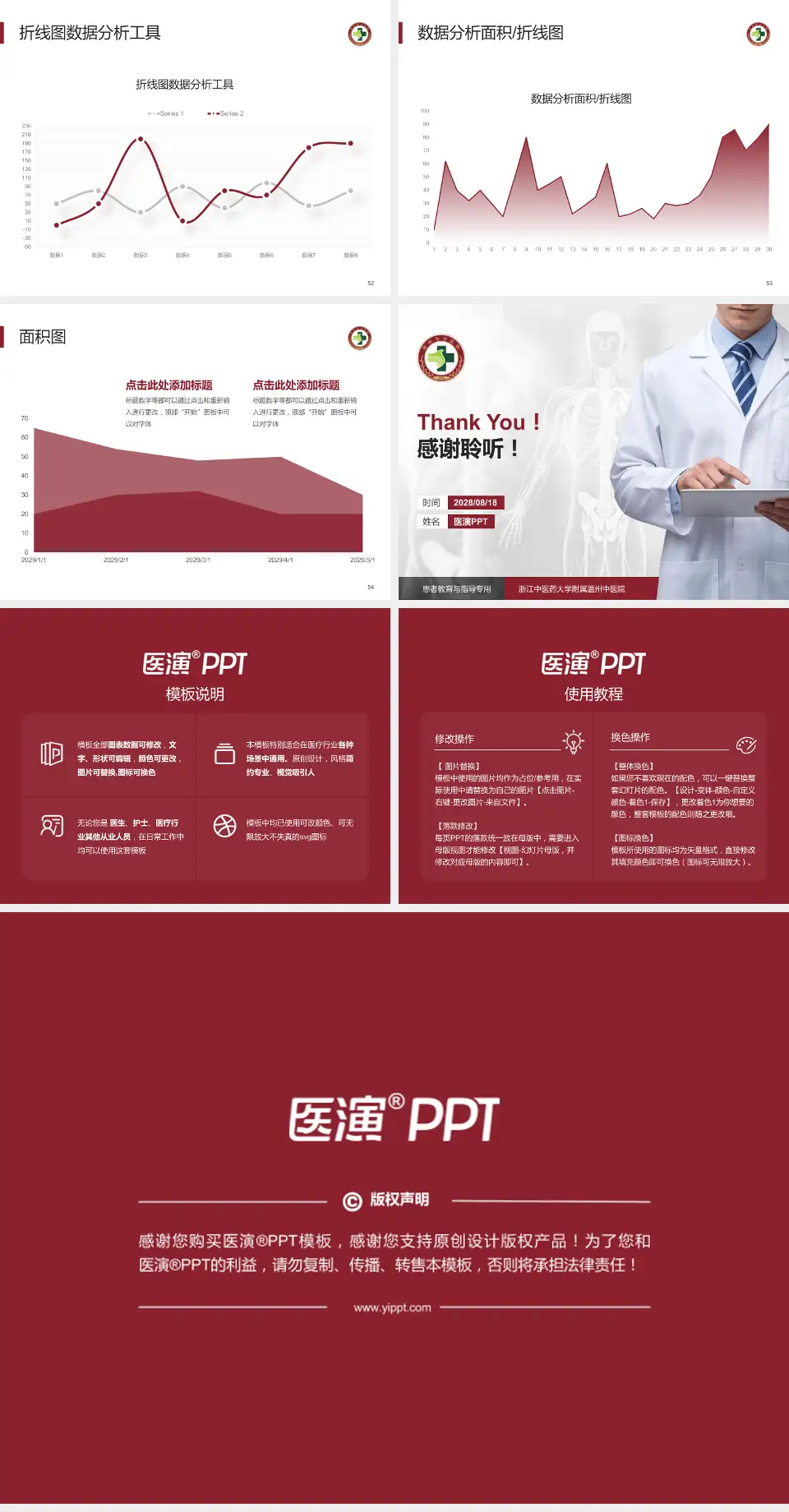 浙江中医药大学附属温州中医院患者教育与指导PPT模板4:3格式幻灯片预览图7