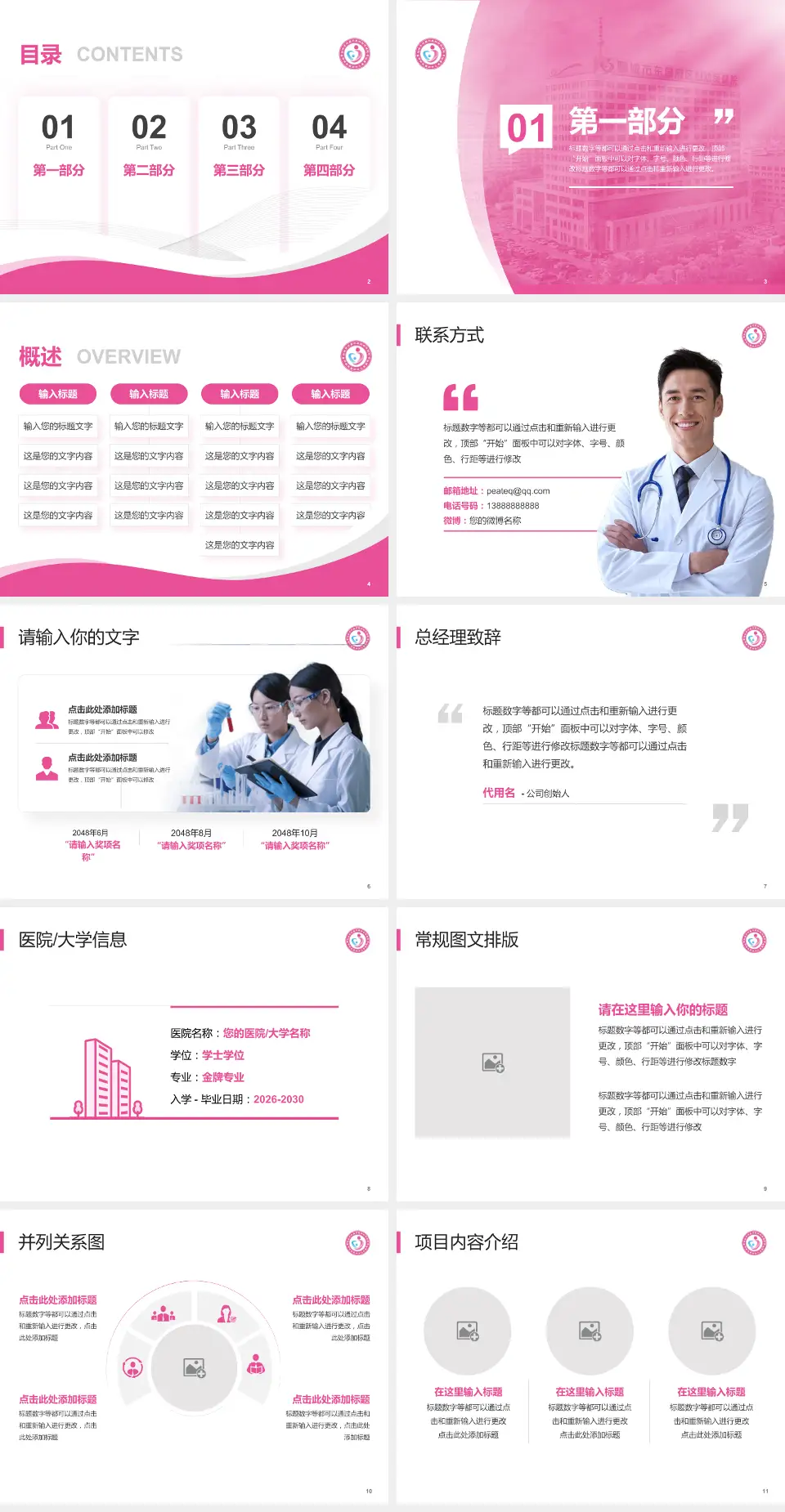 聊城市东昌府区妇幼保健院会议与研讨会PPT模板4:3格式幻灯片预览图2