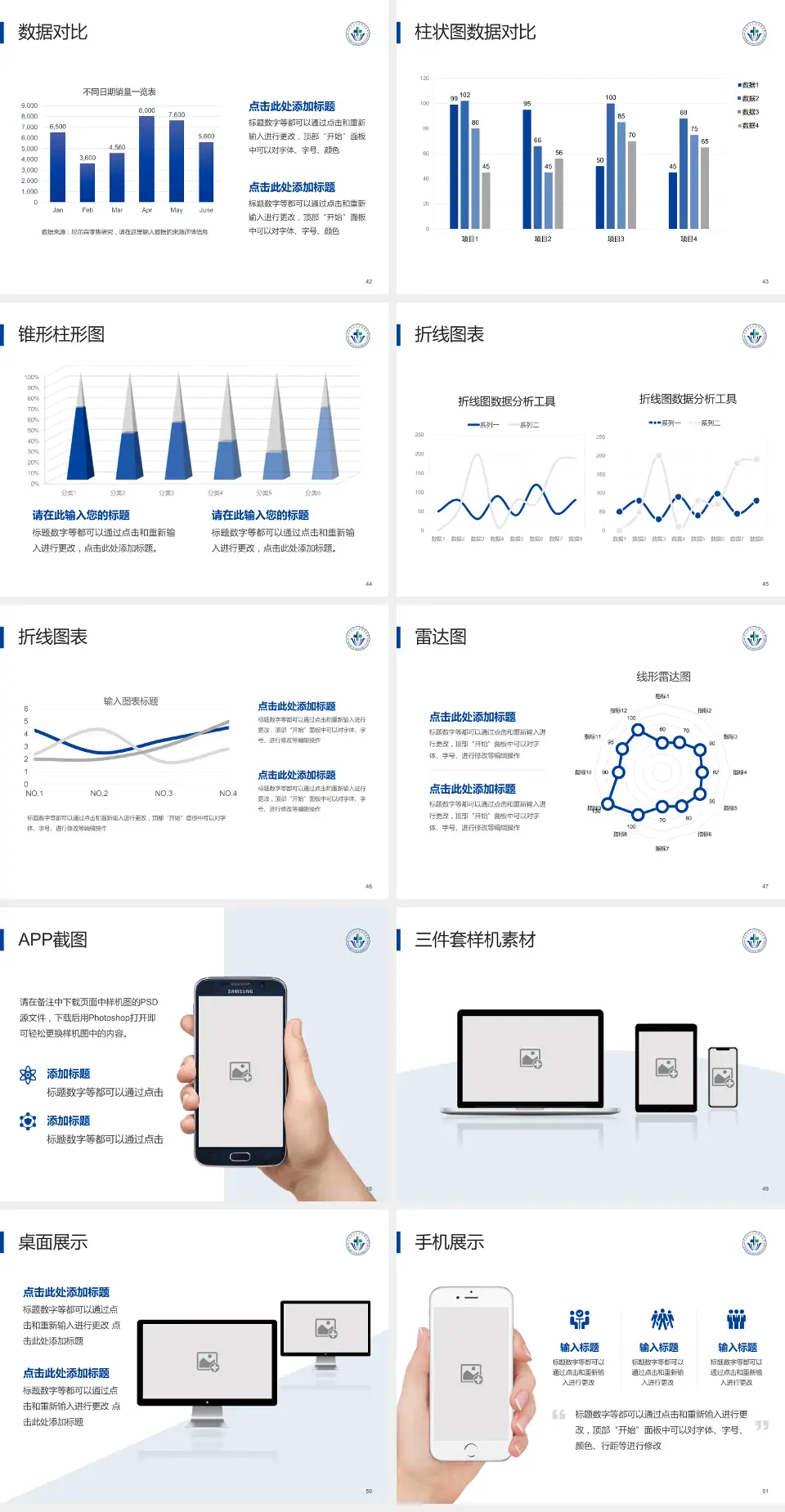华北理工大学附属医院医院管理报告PPT模板4:3格式幻灯片预览图6