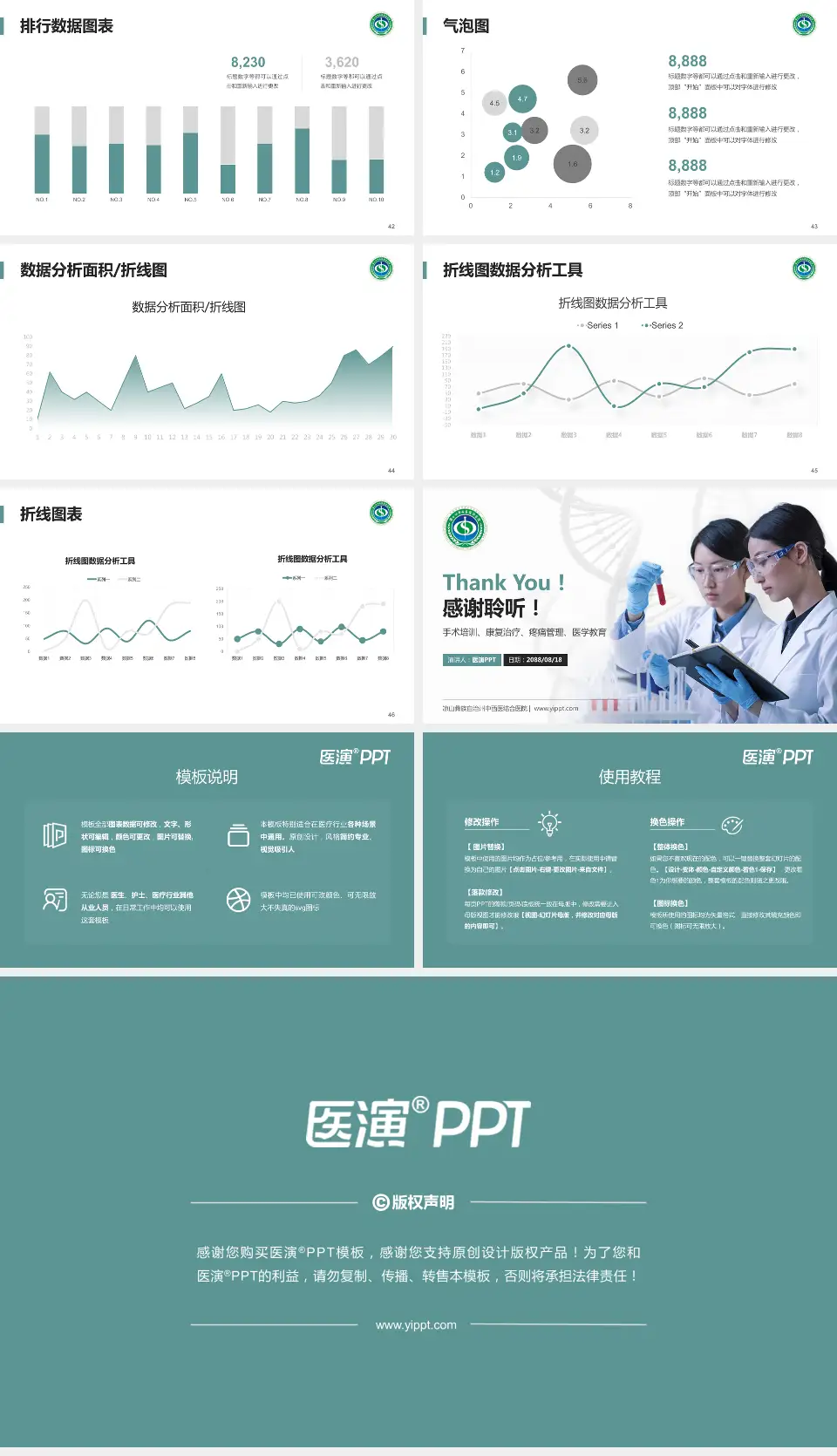 凉山彝族自治州中西医结合医院科研成果展示PPT模板16:9格式幻灯片预览图6
