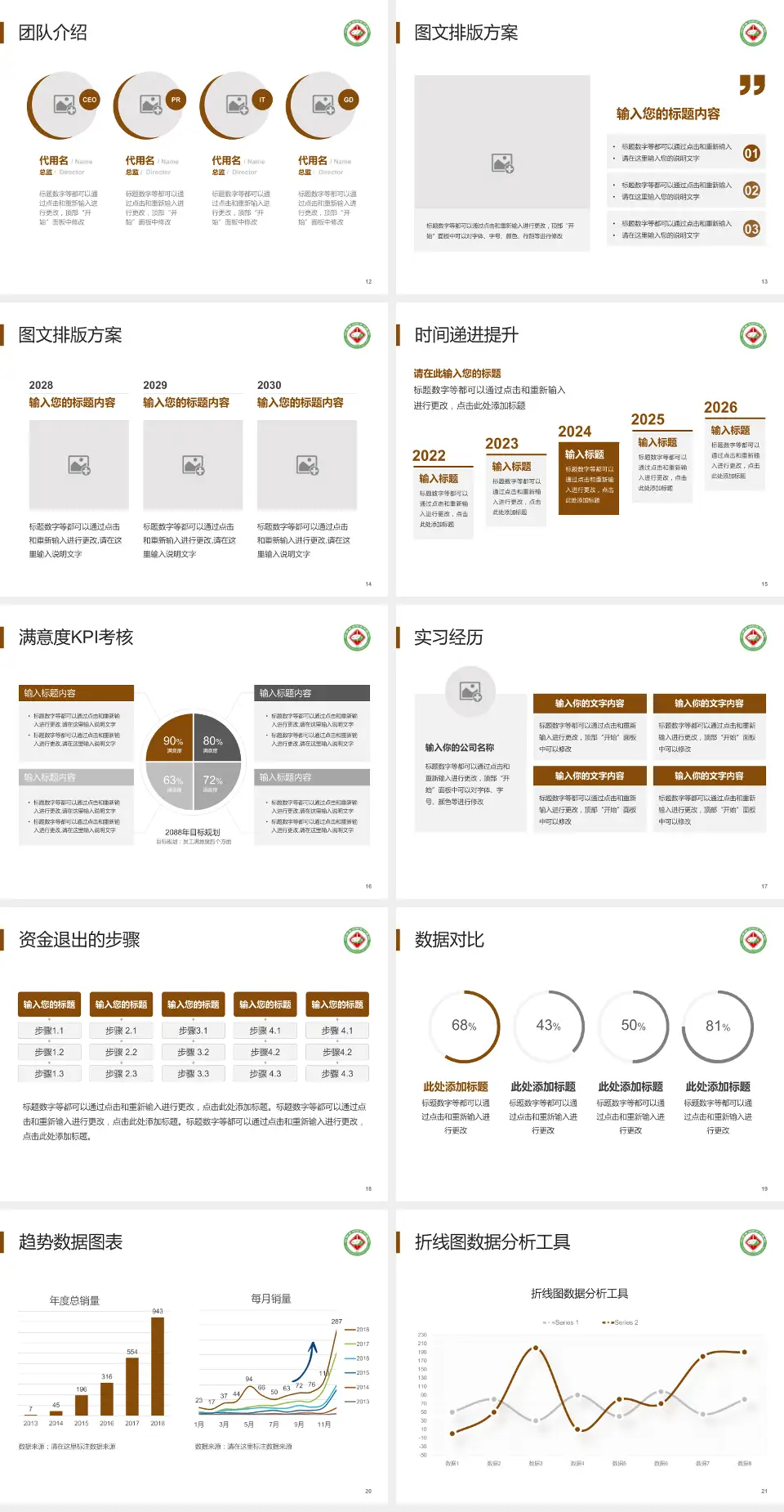 信阳市中医院培训与教育PPT模板4:3格式幻灯片预览图3