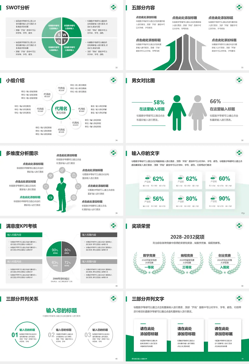 浙江省台州医院医疗行业比赛专用PPT模板16:9格式幻灯片预览图5