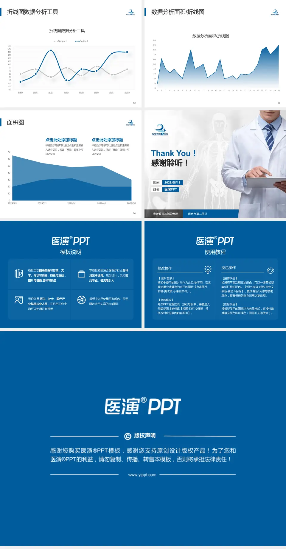 保定市第二医院患者教育与指导PPT模板4:3格式幻灯片预览图7