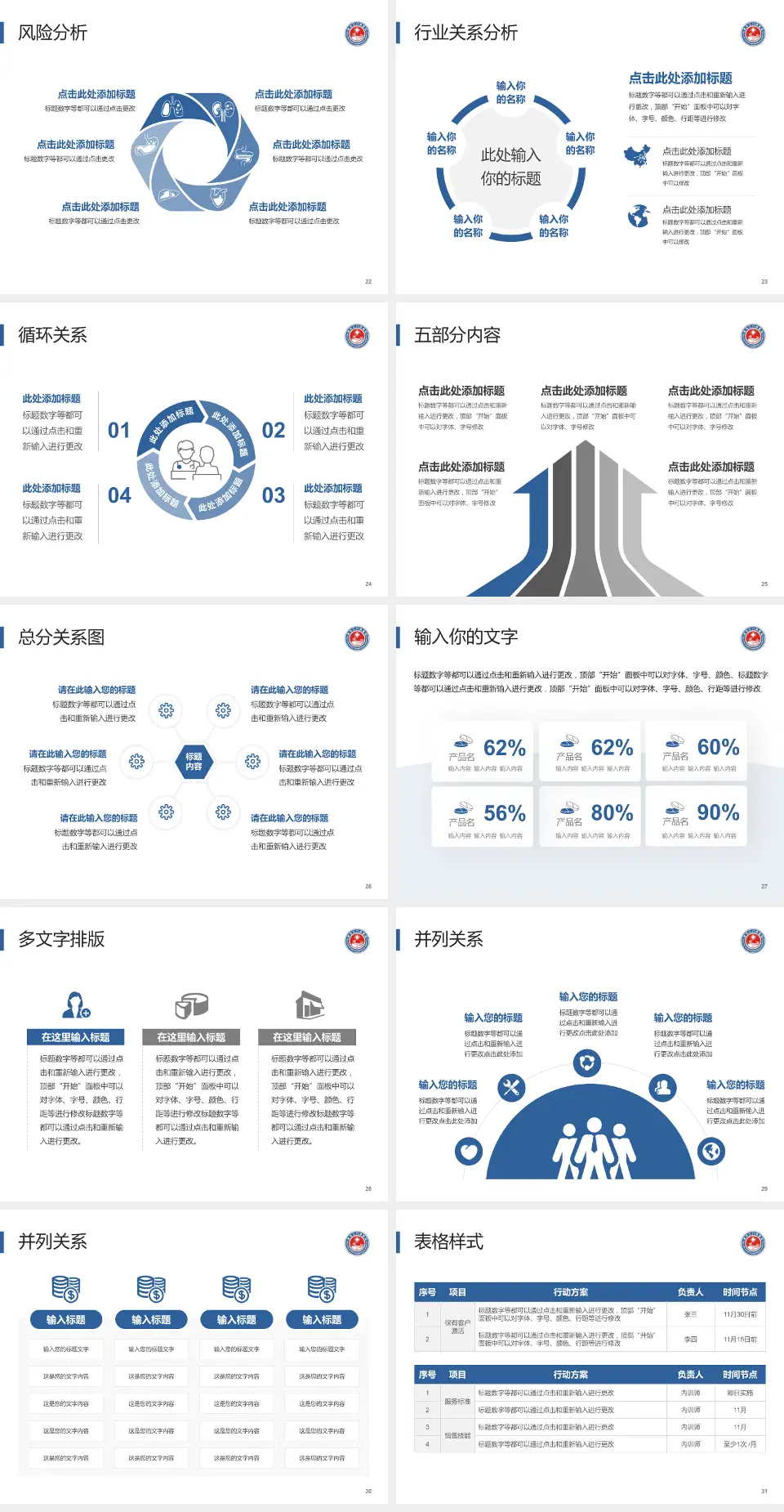 黄河三门峡医院南院区科室介绍与推广PPT模板4:3格式幻灯片预览图4