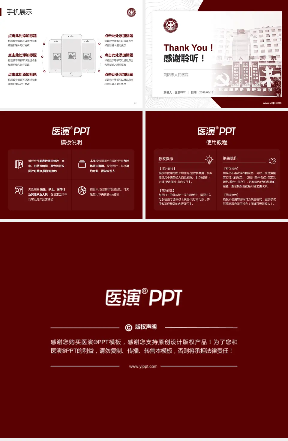 简阳市人民医院医院管理报告PPT模板4:3格式幻灯片预览图7